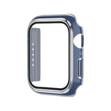 Electroplating Two-color PC+Tempered Film Watch Case, For Apple Watch Series 3/2/1 42mm, For Apple Watch Series 9 / 8 / 7 41mm