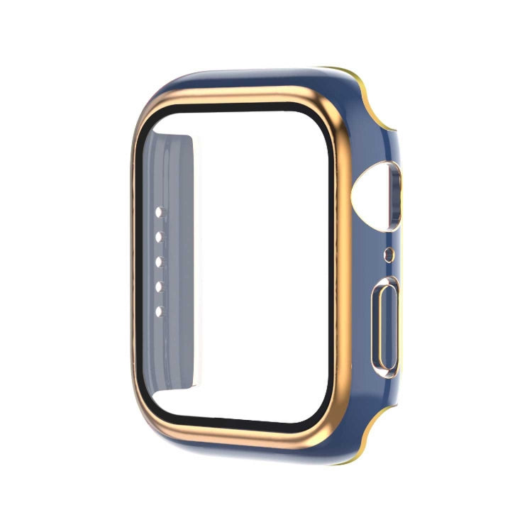 Electroplating Two-color PC+Tempered Film Watch Case, For Apple Watch Series 3/2/1 42mm, For Apple Watch Series 9 / 8 / 7 41mm