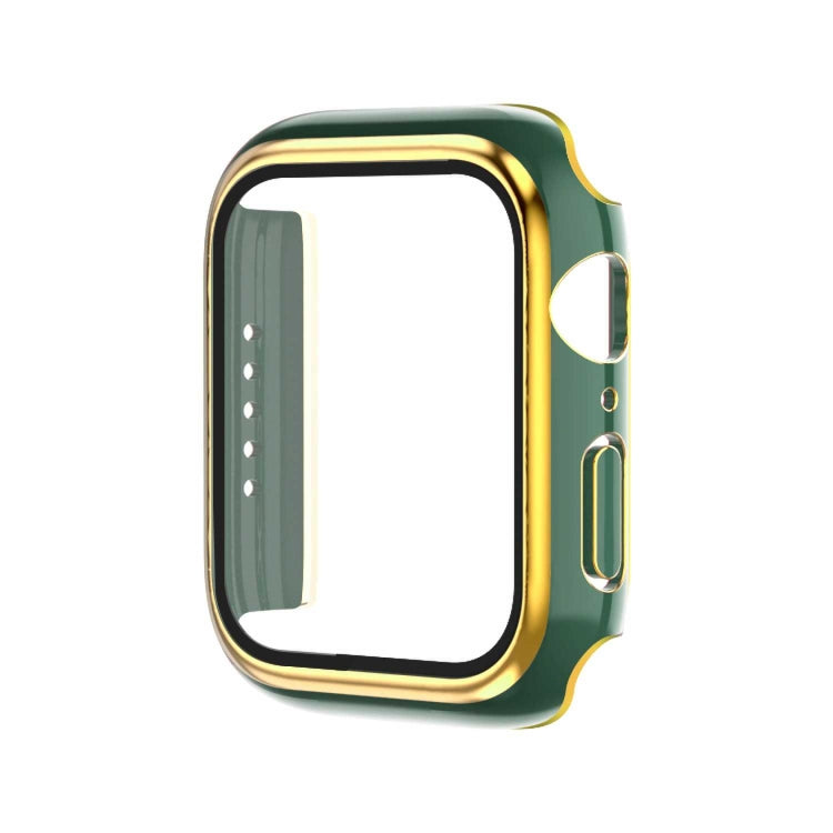 Electroplating Two-color PC+Tempered Film Watch Case, For Apple Watch Series 3/2/1 42mm, For Apple Watch Series 9 / 8 / 7 41mm