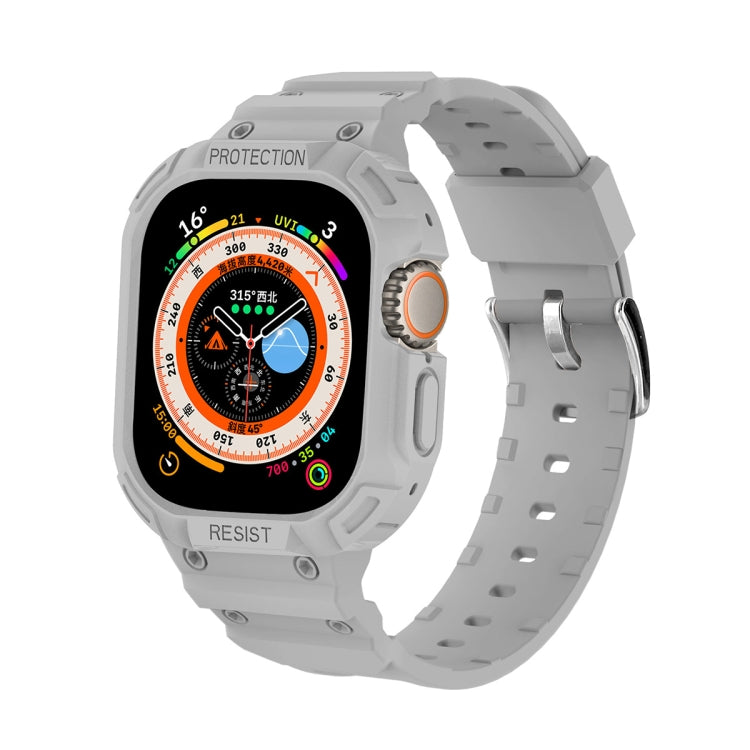 For Apple Watch Ultra 3 / 2 / 1 49mm JUNSUNMAY Integrated TPU Case Adjustable Elastic Watch Band