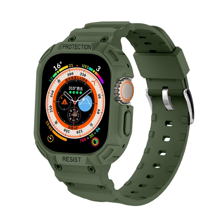 For Apple Watch Ultra 3 / 2 / 1 49mm JUNSUNMAY Integrated TPU Case Adjustable Elastic Watch Band