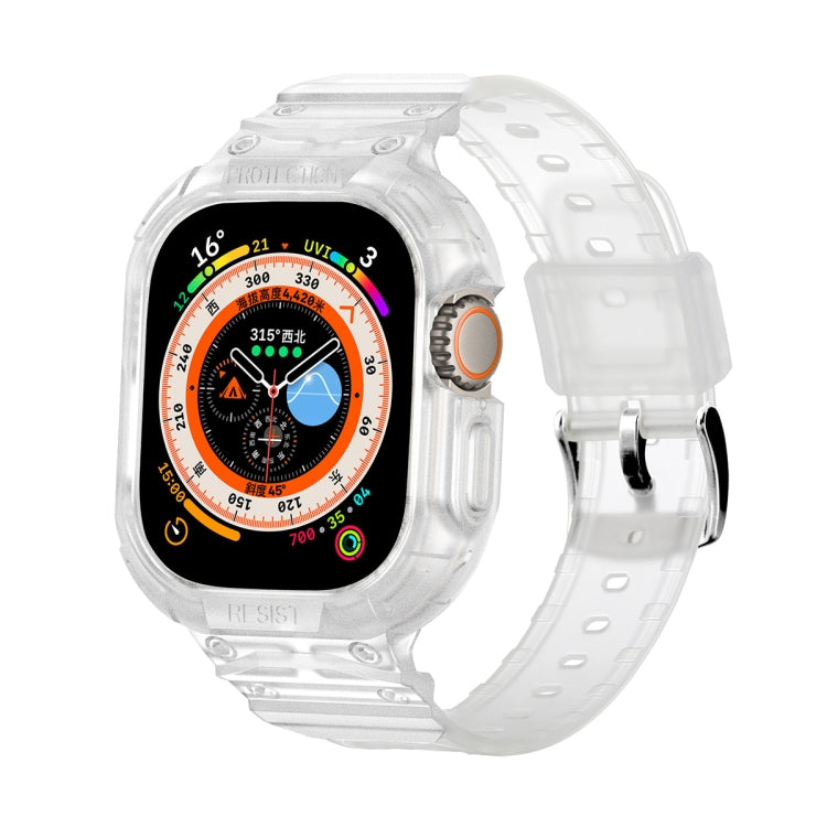 For Apple Watch Ultra 3 / 2 / 1 49mm JUNSUNMAY Integrated TPU Case Adjustable Elastic Watch Band