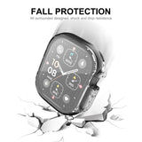 For Apple Watch Ultra / Ultra 2 49mm ENKAY Full Coverage Transparent Soft TPU Case with Screen Film