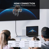 JUNSUNMAY 7 in 1 Type-C to 4K HDMI / VGA / Ethernet Docking Station Adapter USB-C Hub, JSM-HUB001