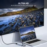 JUNSUNMAY 6 in 1 Type-C to 4K HDMI Docking Station Adapter USB-C PD Quick Charge Hub SD/TF Card Reader, JSM-HUB005