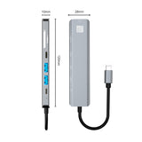 JUNSUNMAY 7 in 1 Type-C to 4K HDMI Docking Station Adapter PD Quick Charge Hub SD/TF Card Reader, JSM-HUB007