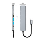 ENKAY Hat-Prince 7 in 1 Type-C to 4K HDMI Docking Station Adapter PD Quick Charge Hub, Type-C to 4K HDMI
