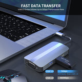 JUNSUNMAY 7 in 1 Type-C to 4K HDMI + VGA + 3.5mm Audio Docking Station Adapter PD Quick Charge Hub, JSM-HUB016