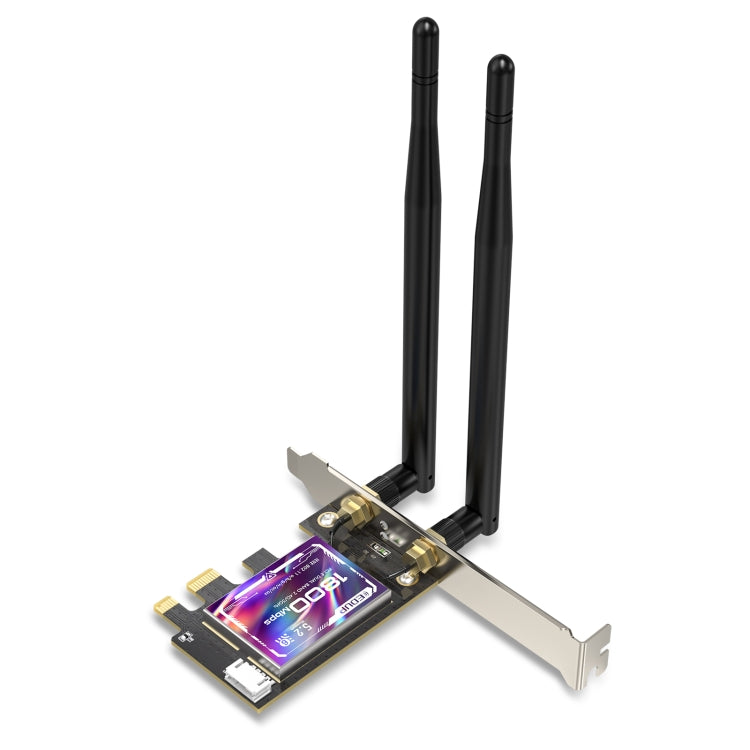 EDUP EP-9658 PCI-E WiFi 6 Card AX1800M Bluetooth 5.2 Adapter for Desktop PC, 2.4GHz/5.8GHz Dual Band Wireless PCI-E Internal Network Card