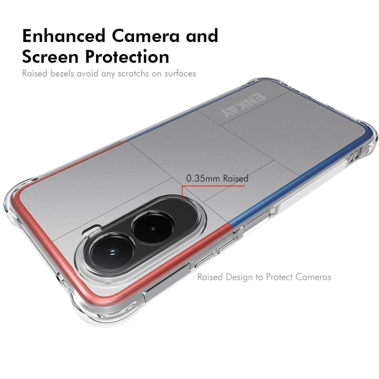 ENKAY Hat-Prince Transparent TPU Shockproof Phone Case, For Xiaomi Poco M7 Plus 5G / M7 4G 169mm, Redmi 15 5G Global / 15 4G SEA 169.5mm, For Redmi 15 5G / 4G EU 171mm, For Redmi 15C 5G / 4G Global 171mm