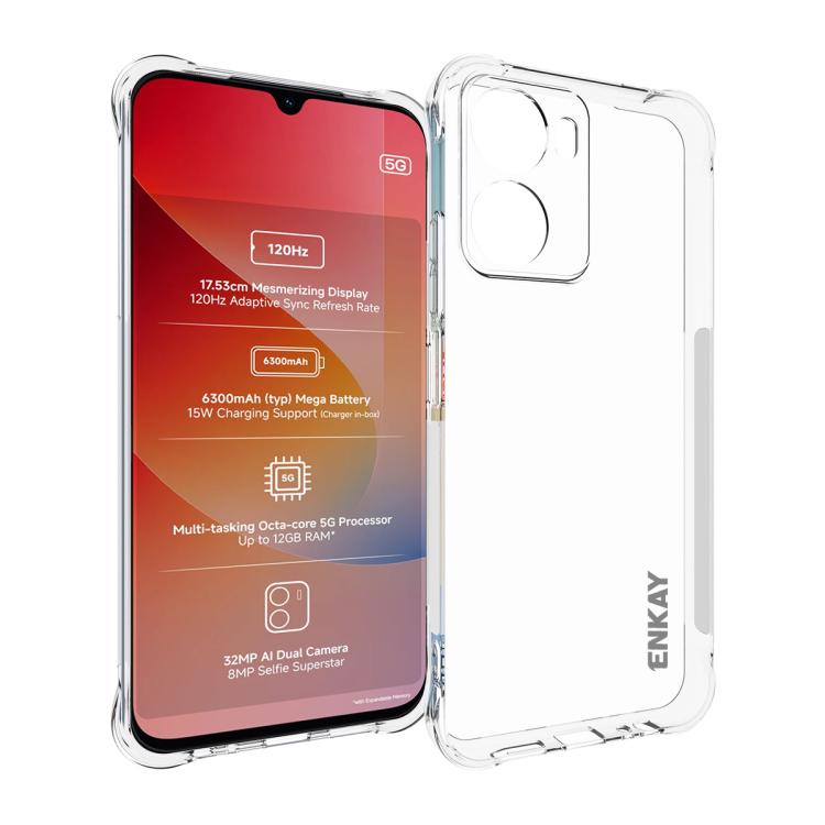 ENKAY Hat-Prince Transparent TPU Shockproof Phone Case, For Redmi 15a 5G, For Xiaomi 17T, For Xiaomi 17 Ultra, For Redmi Note 15 Pro 4G Global 163.2mm, For Redmi K90, For Redmi K90 Pro Max, For Redmi Note 15 Pro+ 5G Global 163.3mm                      ...