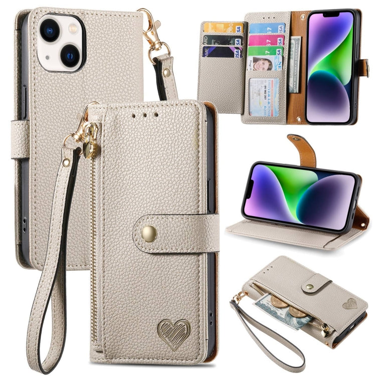 Love Zipper Lanyard Leather Phone Case, For iPhone 16, For iPhone 15 Pro Max, For iPhone 15 Pro, For iPhone 15 Plus, For iPhone 15, For iPhone 14 Plus, For iPhone 14, For iPhone 14 Pro