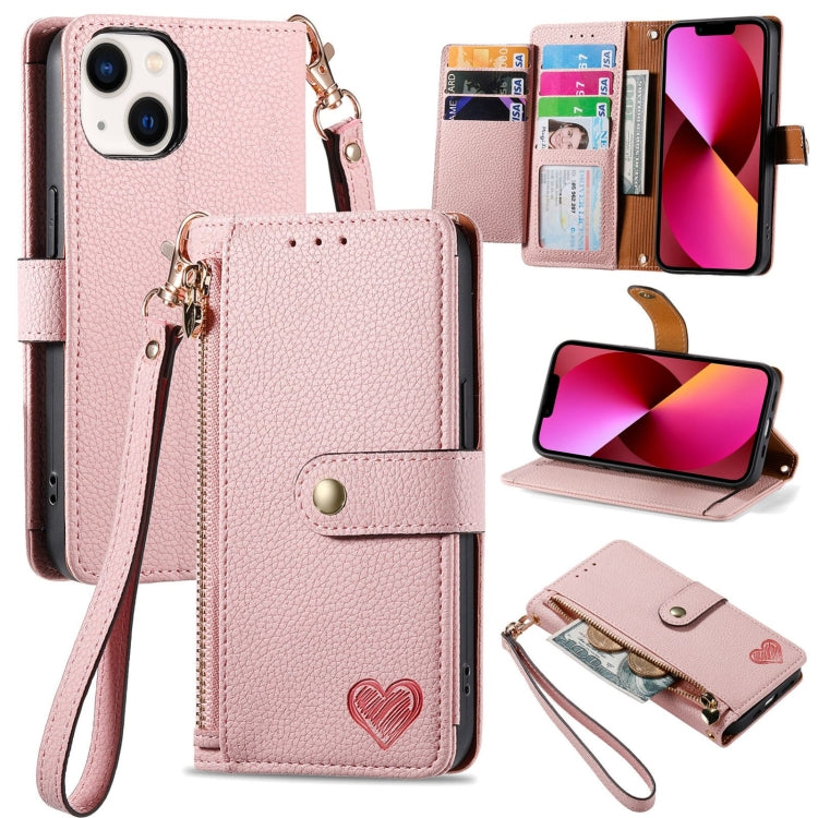 Love Zipper Lanyard Leather Phone Case, For iPhone 14 Pro Max, For iPhone 7 / 8 / SE 2022, For iPhone 13 Pro Max, For iPhone 13 Pro, For iPhone 13, For iPhone 12 / 12 Pro, For iPhone 12 Pro Max, For iPhone 11 Pro Max