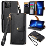 Love Zipper Lanyard Leather Phone Case, For iPhone 14 Pro Max, For iPhone 7 / 8 / SE 2022, For iPhone 13 Pro Max, For iPhone 13 Pro, For iPhone 13, For iPhone 12 / 12 Pro, For iPhone 12 Pro Max, For iPhone 11 Pro Max