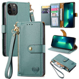 Love Zipper Lanyard Leather Phone Case, For iPhone 14 Pro Max, For iPhone 7 / 8 / SE 2022, For iPhone 13 Pro Max, For iPhone 13 Pro, For iPhone 13, For iPhone 12 / 12 Pro, For iPhone 12 Pro Max, For iPhone 11 Pro Max