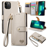 Love Zipper Lanyard Leather Phone Case, For iPhone 14 Pro Max, For iPhone 7 / 8 / SE 2022, For iPhone 13 Pro Max, For iPhone 13 Pro, For iPhone 13, For iPhone 12 / 12 Pro, For iPhone 12 Pro Max, For iPhone 11 Pro Max