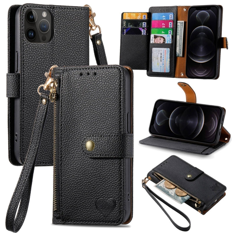 Love Zipper Lanyard Leather Phone Case, For iPhone 14 Pro Max, For iPhone 7 / 8 / SE 2022, For iPhone 13 Pro Max, For iPhone 13 Pro, For iPhone 13, For iPhone 12 / 12 Pro, For iPhone 12 Pro Max, For iPhone 11 Pro Max