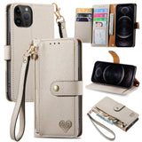 Love Zipper Lanyard Leather Phone Case, For iPhone 14 Pro Max, For iPhone 7 / 8 / SE 2022, For iPhone 13 Pro Max, For iPhone 13 Pro, For iPhone 13, For iPhone 12 / 12 Pro, For iPhone 12 Pro Max, For iPhone 11 Pro Max