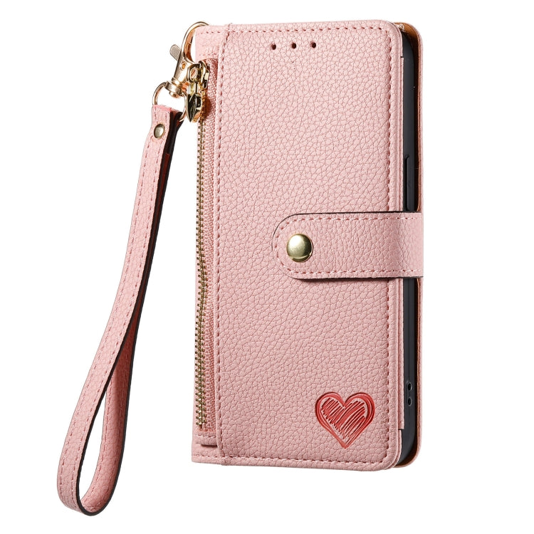 Love Zipper Lanyard Leather Phone Case, For iPhone 11, For iPhone 11 Pro, For iPhone XR, For iPhone XS Max, For iPhone 7 Plus / 8 Plus, For iPhone 6 Plus / 6s Plus, For iPhone 6 / 6s