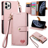 Love Zipper Lanyard Leather Phone Case, For iPhone 11, For iPhone 11 Pro, For iPhone XR, For iPhone XS Max, For iPhone 7 Plus / 8 Plus, For iPhone 6 Plus / 6s Plus, For iPhone 6 / 6s