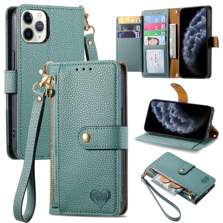 Love Zipper Lanyard Leather Phone Case, For iPhone 11, For iPhone 11 Pro, For iPhone XR, For iPhone XS Max, For iPhone 7 Plus / 8 Plus, For iPhone 6 Plus / 6s Plus, For iPhone 6 / 6s