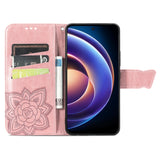 Butterfly Love Flower Embossed Leather Phone Case, For Xiaomi Redmi Note 12R, For Xiaomi 13T, For Redmi 15C 5G / 4G Glodal 171mm