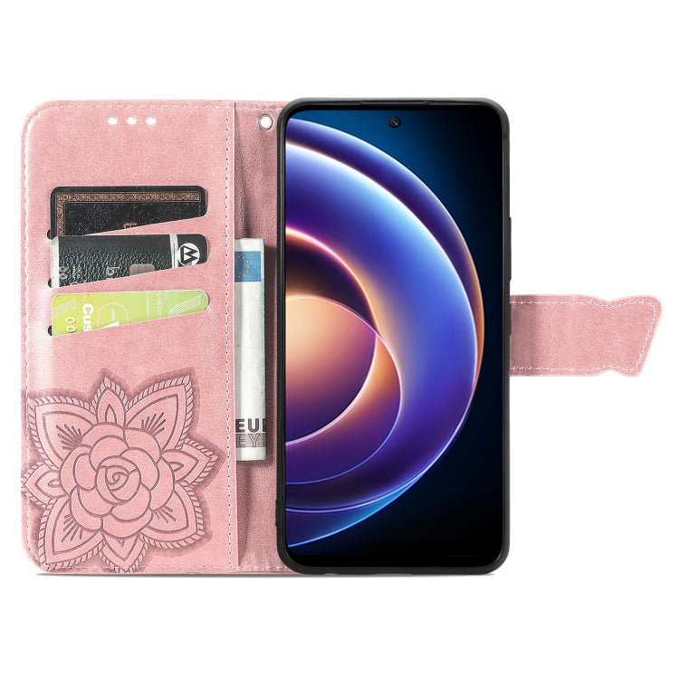 Butterfly Love Flower Embossed Leather Phone Case, For Xiaomi Redmi Note 12R, For Xiaomi 13T, For Redmi 15C 5G / 4G Glodal 171mm