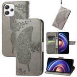 Butterfly Love Flower Embossed Leather Phone Case, For Xiaomi Redmi Note 12R, For Xiaomi 13T, For Redmi 15C 5G / 4G Glodal 171mm