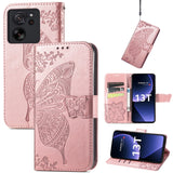 Butterfly Love Flower Embossed Leather Phone Case, For Xiaomi Redmi Note 12R, For Xiaomi 13T, For Redmi 15C 5G / 4G Glodal 171mm