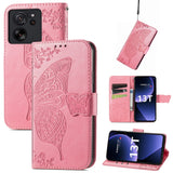 Butterfly Love Flower Embossed Leather Phone Case, For Xiaomi Redmi Note 12R, For Xiaomi 13T, For Redmi 15C 5G / 4G Glodal 171mm