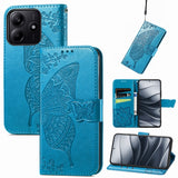 Butterfly Love Flower Embossed Leather Phone Case, For Xiaomi 15, For Xiaomi Redmi Note 14 5G, For Xiaomi Redmi Note 14 Pro+ 5G, For Xiaomi Redmi Note 14 Pro 5G, For Xiaomi Redmi 13 4G, For Xiaomi Redmi Turbo 3 5G