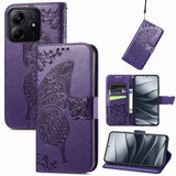 Butterfly Love Flower Embossed Leather Phone Case, For Xiaomi 15, For Xiaomi Redmi Note 14 5G, For Xiaomi Redmi Note 14 Pro+ 5G, For Xiaomi Redmi Note 14 Pro 5G, For Xiaomi Redmi 13 4G, For Xiaomi Redmi Turbo 3 5G