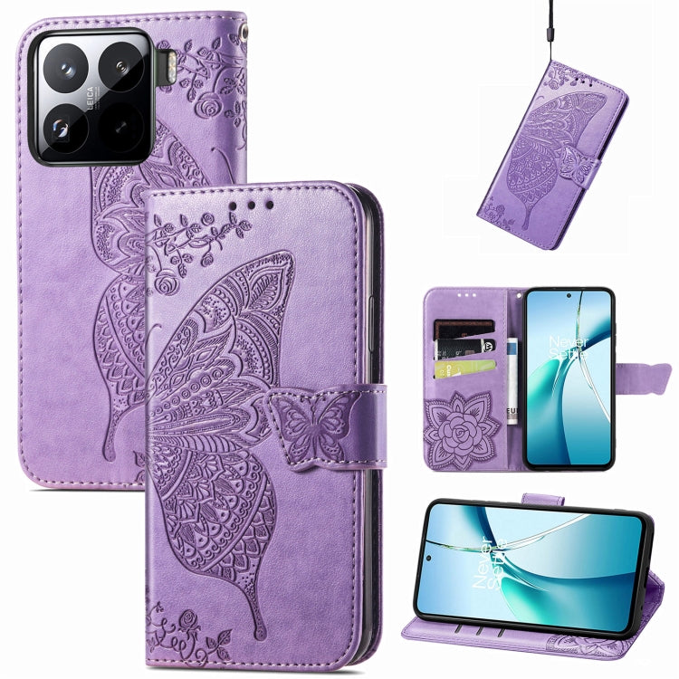 Butterfly Love Flower Embossed Leather Phone Case, For Xiaomi 17, For Xiaomi Poco M7 4G 169mm, For Xiaomi 15T Pro, For Xiaomi 15T, For Xiaomi 15 Ultra, For Xiaomi 15 Pro