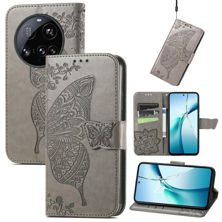 Butterfly Love Flower Embossed Leather Phone Case, For Xiaomi 17, For Xiaomi Poco M7 4G 169mm, For Xiaomi 15T Pro, For Xiaomi 15T, For Xiaomi 15 Ultra, For Xiaomi 15 Pro