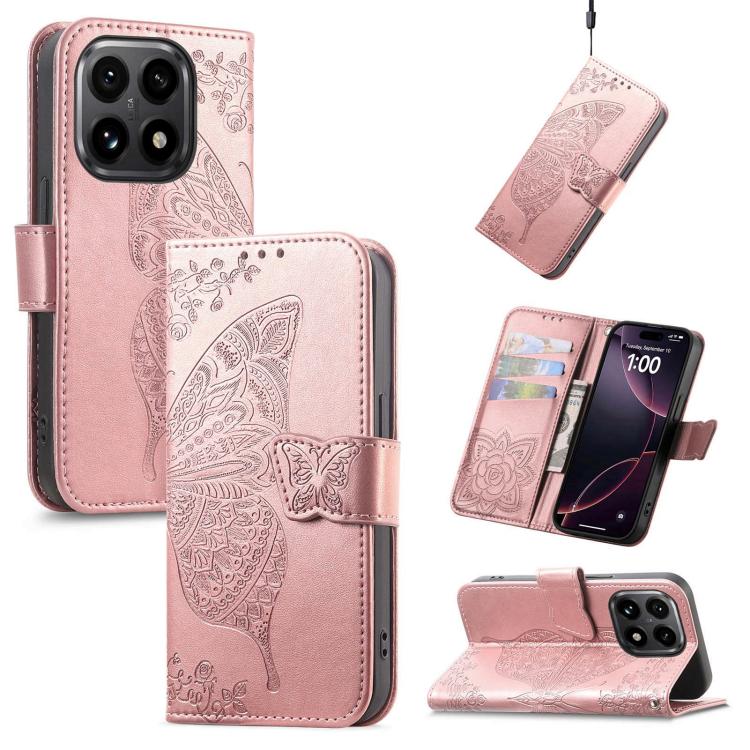 Butterfly Love Flower Embossed Leather Phone Case, For Xiaomi 17, For Xiaomi Poco M7 4G 169mm, For Xiaomi 15T Pro, For Xiaomi 15T, For Xiaomi 15 Ultra, For Xiaomi 15 Pro