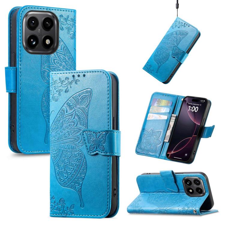 Butterfly Love Flower Embossed Leather Phone Case, For Xiaomi 17, For Xiaomi Poco M7 4G 169mm, For Xiaomi 15T Pro, For Xiaomi 15T, For Xiaomi 15 Ultra, For Xiaomi 15 Pro