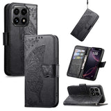 Butterfly Love Flower Embossed Leather Phone Case, For Xiaomi 17, For Xiaomi Poco M7 4G 169mm, For Xiaomi 15T Pro, For Xiaomi 15T, For Xiaomi 15 Ultra, For Xiaomi 15 Pro