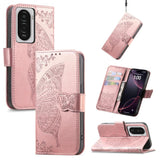 Butterfly Love Flower Embossed Leather Phone Case, For Xiaomi 17, For Xiaomi Poco M7 4G 169mm, For Xiaomi 15T Pro, For Xiaomi 15T, For Xiaomi 15 Ultra, For Xiaomi 15 Pro