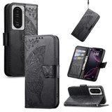Butterfly Love Flower Embossed Leather Phone Case, For Xiaomi 17, For Xiaomi Poco M7 4G 169mm, For Xiaomi 15T Pro, For Xiaomi 15T, For Xiaomi 15 Ultra, For Xiaomi 15 Pro