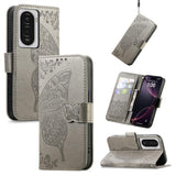 Butterfly Love Flower Embossed Leather Phone Case, For Xiaomi 17, For Xiaomi Poco M7 4G 169mm, For Xiaomi 15T Pro, For Xiaomi 15T, For Xiaomi 15 Ultra, For Xiaomi 15 Pro