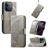 Butterfly Love Flower Embossed Leather Phone Case, For Xiaomi Redmi Note 12R, For Xiaomi 13T, For Redmi 15C 5G / 4G Glodal 171mm
