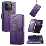 Butterfly Love Flower Embossed Leather Phone Case, For Xiaomi Redmi Note 12R, For Xiaomi 13T, For Redmi 15C 5G / 4G Glodal 171mm