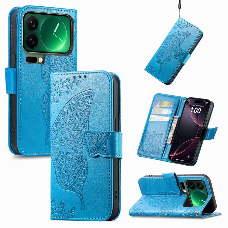 Butterfly Love Flower Embossed Leather Phone Case, For Xiaomi Poco X8 Pro Max 5G, For Xiaomi Poco X8 Pro 5G, For Redmi Turbo 5 Max 5G, For Redmi Turbo 5 5G, For Xiaomi 17 Pro Max, For Xiaomi 17 Pro