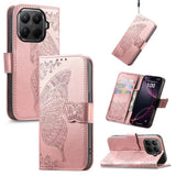 Butterfly Love Flower Embossed Leather Phone Case, For Xiaomi 17, For Xiaomi Poco M7 4G 169mm, For Xiaomi 15T Pro, For Xiaomi 15T, For Xiaomi 15 Ultra, For Xiaomi 15 Pro