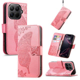 Butterfly Love Flower Embossed Leather Phone Case, For Xiaomi 17, For Xiaomi Poco M7 4G 169mm, For Xiaomi 15T Pro, For Xiaomi 15T, For Xiaomi 15 Ultra, For Xiaomi 15 Pro