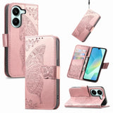 Butterfly Love Flower Embossed Leather Phone Case, For Xiaomi Poco X8 Pro Max 5G, For Xiaomi Poco X8 Pro 5G, For Redmi Turbo 5 Max 5G, For Redmi Turbo 5 5G, For Xiaomi 17 Pro Max, For Xiaomi 17 Pro