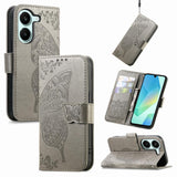 Butterfly Love Flower Embossed Leather Phone Case, For Xiaomi Poco X8 Pro Max 5G, For Xiaomi Poco X8 Pro 5G, For Redmi Turbo 5 Max 5G, For Redmi Turbo 5 5G, For Xiaomi 17 Pro Max, For Xiaomi 17 Pro