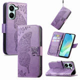 Butterfly Love Flower Embossed Leather Phone Case, For Xiaomi Poco X8 Pro Max 5G, For Xiaomi Poco X8 Pro 5G, For Redmi Turbo 5 Max 5G, For Redmi Turbo 5 5G, For Xiaomi 17 Pro Max, For Xiaomi 17 Pro