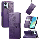 Butterfly Love Flower Embossed Leather Phone Case, For Xiaomi Poco X8 Pro Max 5G, For Xiaomi Poco X8 Pro 5G, For Redmi Turbo 5 Max 5G, For Redmi Turbo 5 5G, For Xiaomi 17 Pro Max, For Xiaomi 17 Pro