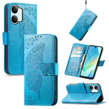Butterfly Love Flower Embossed Leather Phone Case, For Xiaomi Poco X8 Pro Max 5G, For Xiaomi Poco X8 Pro 5G, For Redmi Turbo 5 Max 5G, For Redmi Turbo 5 5G, For Xiaomi 17 Pro Max, For Xiaomi 17 Pro